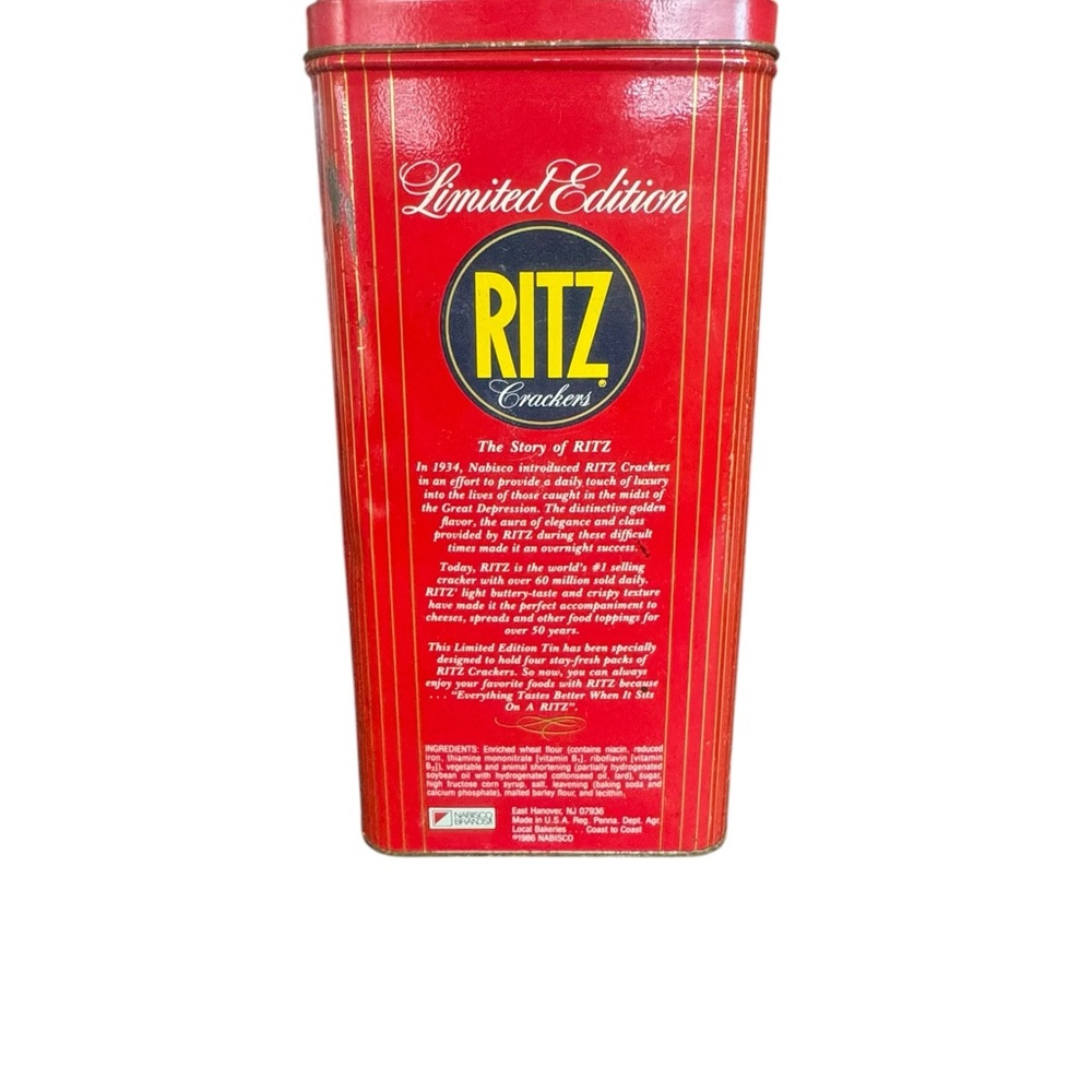 Limited Edition Ritz Cracker Red Storage Tin - Picture 6 of 9